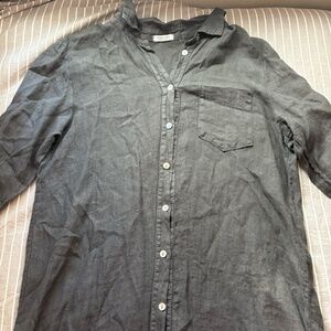 RARE FIND Women's Size L Gray/Green Puro Lino Dress